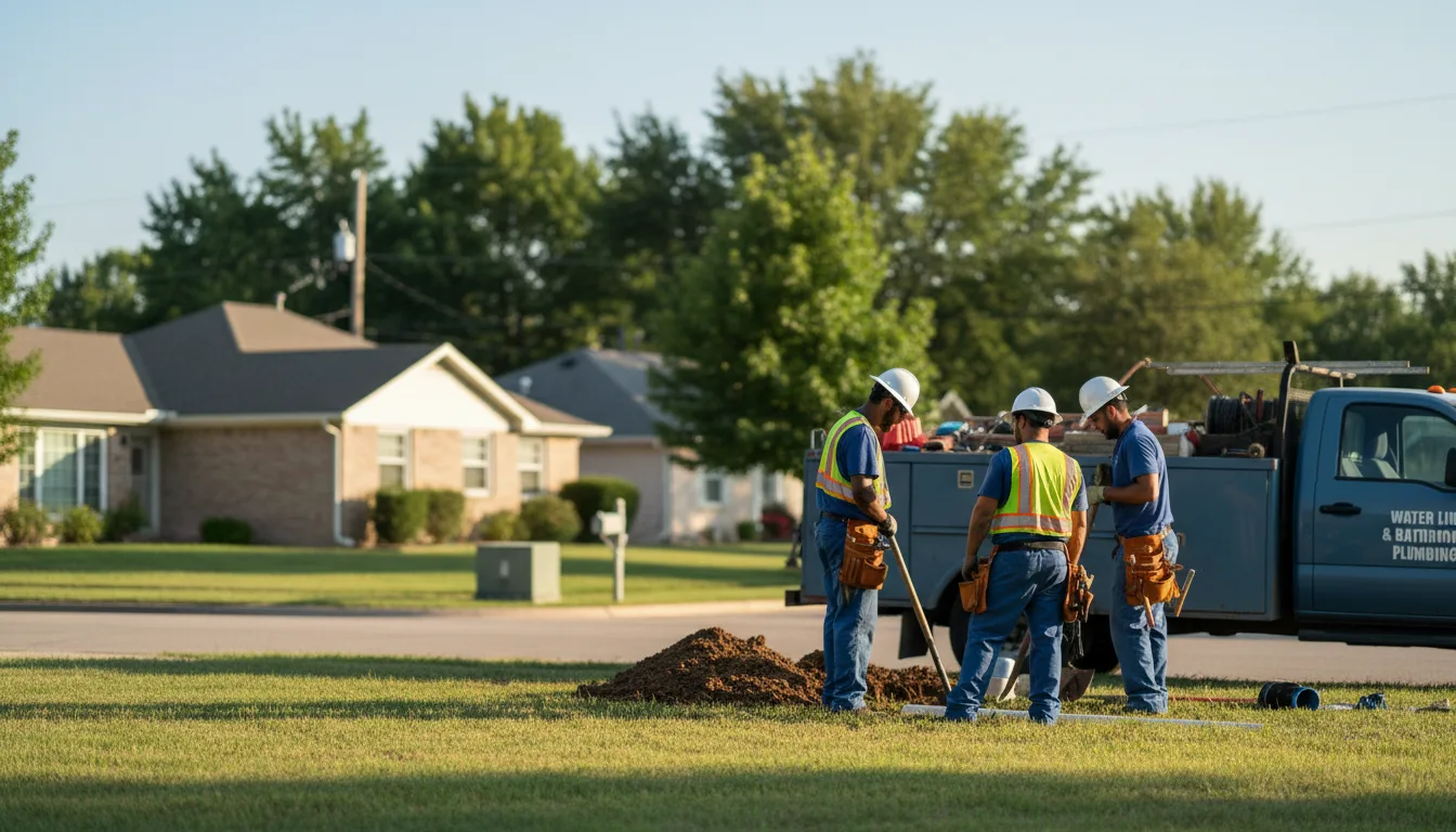 Residential water line and bathroom plumbing service in Ardmore, TN